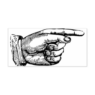 Zeigefinger Vintag zeichnend Hand Gummistempel