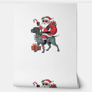 Zeigehund Lover Funny Santa Riding Zeigehund Tapete
