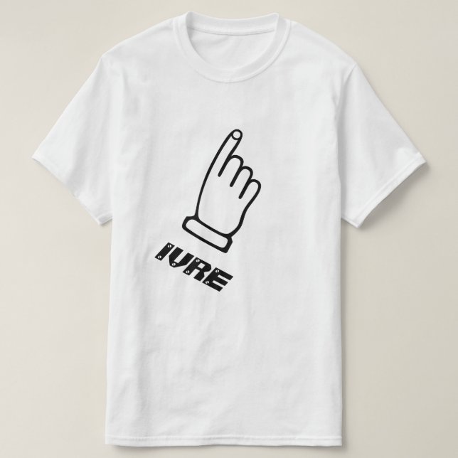 Zeigen des Fingers mit dem Text Ivre T-Shirt (Design vorne)