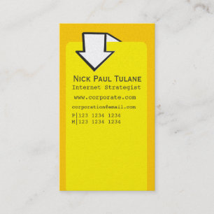 Zeigen des Pfeil-Unternehmensverwaltungsdesigners Visitenkarte