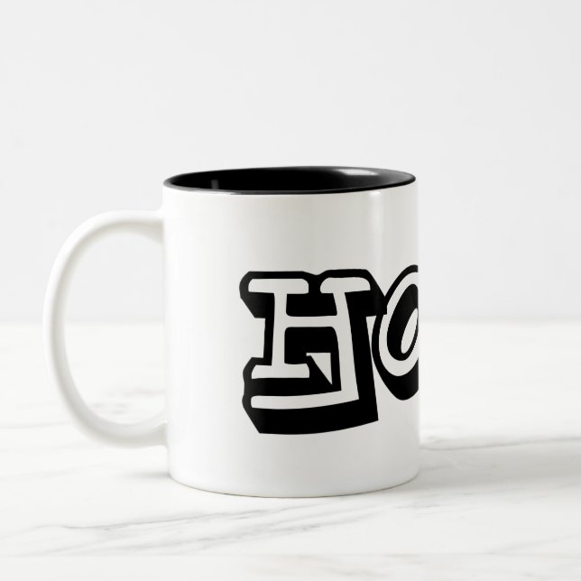 Zeigen Sie Ihre Gastfreundschaft und "Embrace the  Zweifarbige Tasse (Links)