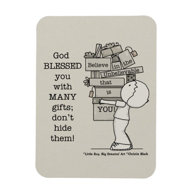 Zeigen Sie Ihre Geschenke Magnet (Vertikal)