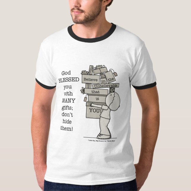 Zeigen Sie Ihre Geschenke T-Shirt (Vorderseite)
