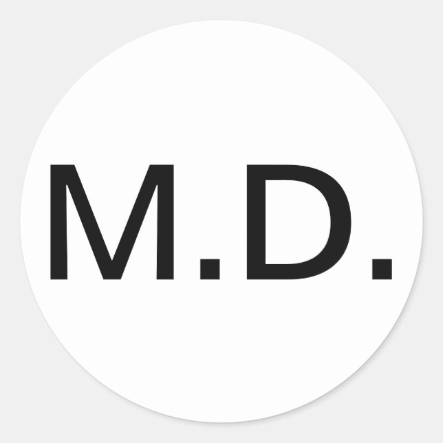 Zeigen Sie Ihren medizinischen Abschluss mit Stolz Runder Aufkleber (Vorderseite)