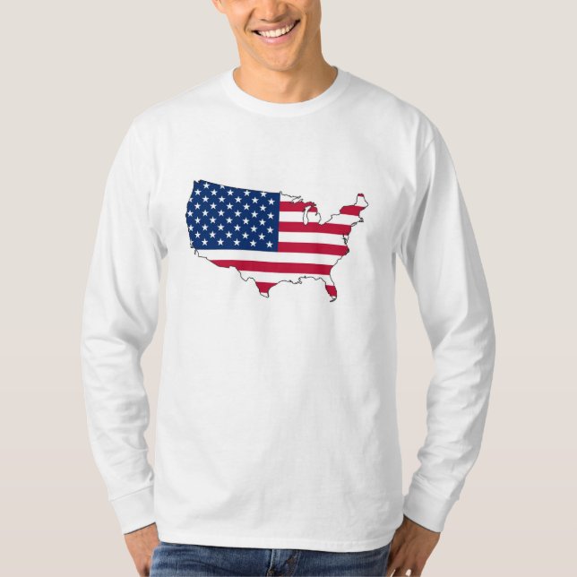 Zeigen Sie Ihren Patriotismus! USA zeichnen auf u. T-Shirt (Vorderseite)