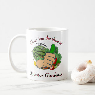 Zeigen Sie mir den Daumen Master Gardener Kaffeetasse