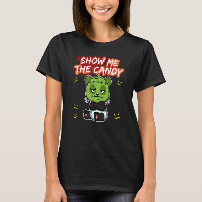 Zeigen Sie mir den kandy Halloween-Kostümtrick ode T-Shirt (Vorderseite)