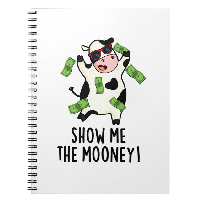 Zeigen Sie mir den Mooney Funny Cow Puff Notizblock (Vorderseite)