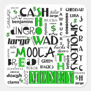 Zeigen Sie mir die Money Square Sticker