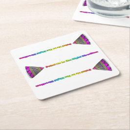 Zeigen Sie mir in die richtige Richtung Rechteckiger Pappuntersetzer