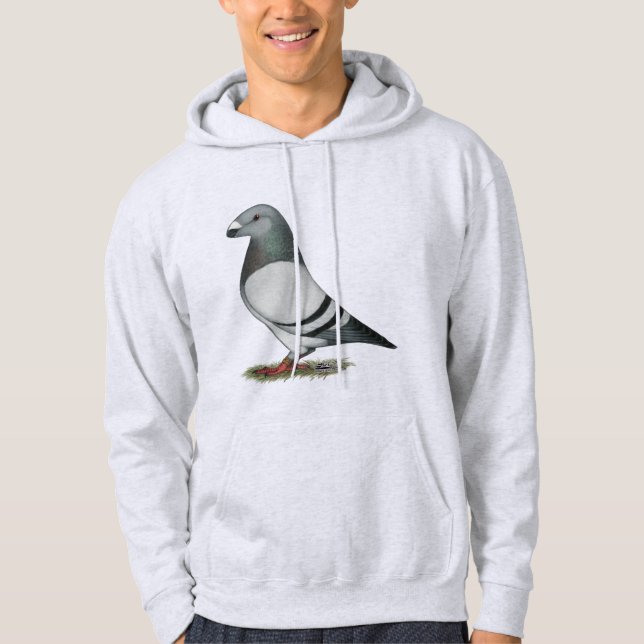 Zeigen Sie Racer blaue Bar-Taube Hoodie (Vorderseite)