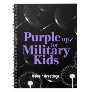 Zeigen Sie Unterstützung mit der Purple Up for Mil Notizblock