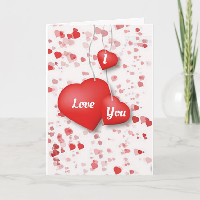 ZEIGEN SIE "WIE VIEL" ICH LIEBE SIE JÄHRLICH KARTE (Vorderseite)