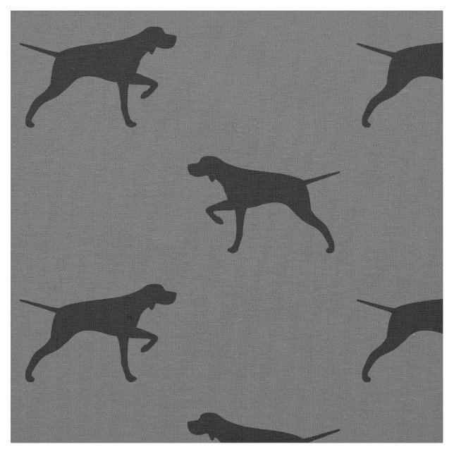 Zeiger-HundeSilhouette-Muster Stoff (Nahaufnahme)