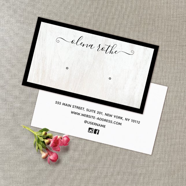 Zeiger mit weißem Holz und schwarzer Grenze Telefonnummerkarte (Von Creator hochgeladen)