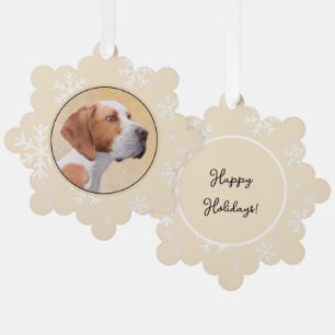 Zeigermalerei - Niedliche Originalkunst des Hundes Ornament Karte