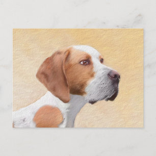 Zeigermalerei - Niedliche Originalkunst des Hundes Postkarte