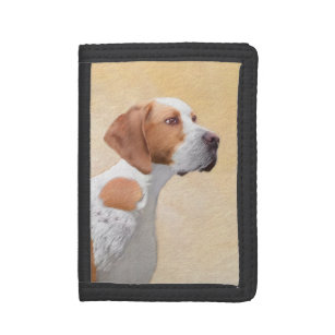 Zeigermalerei - Niedliche Originalkunst des Hundes Tri-fold Geldbeutel
