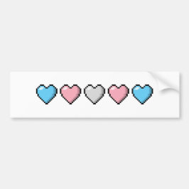 Zeile mit fünf Pixelschwerpunkten für die Transgen Autoaufkleber