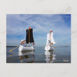 Zeilende Fubby's die op avontuur gaan. Postkarte