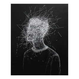 Zeilenkopf reißt das Poster auf