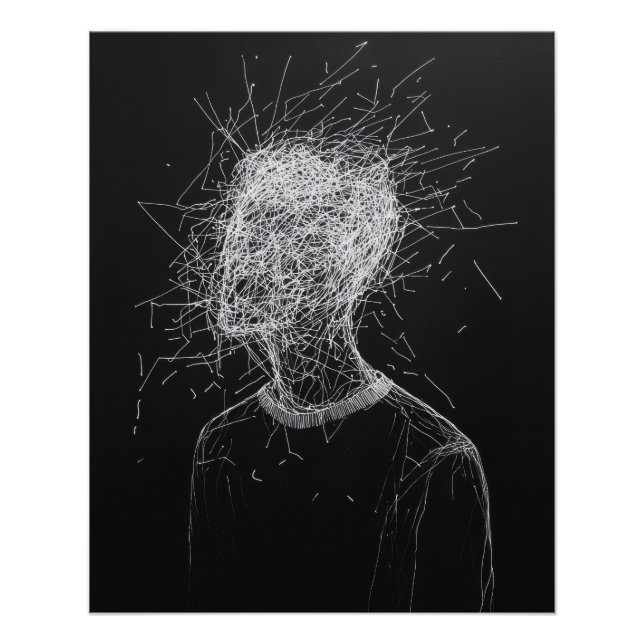 Zeilenkopf reißt das Poster auf (Vorderseite)