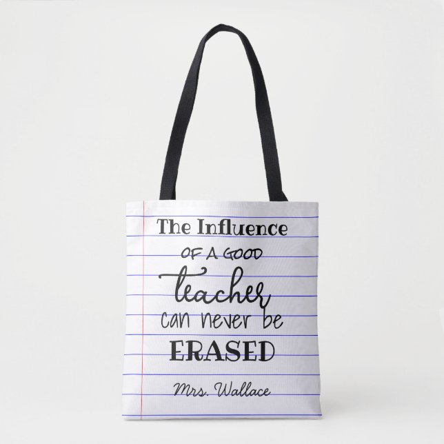 Zeilenpapier-Effekt beeinflusst Lehrertasche (Vorderseite)