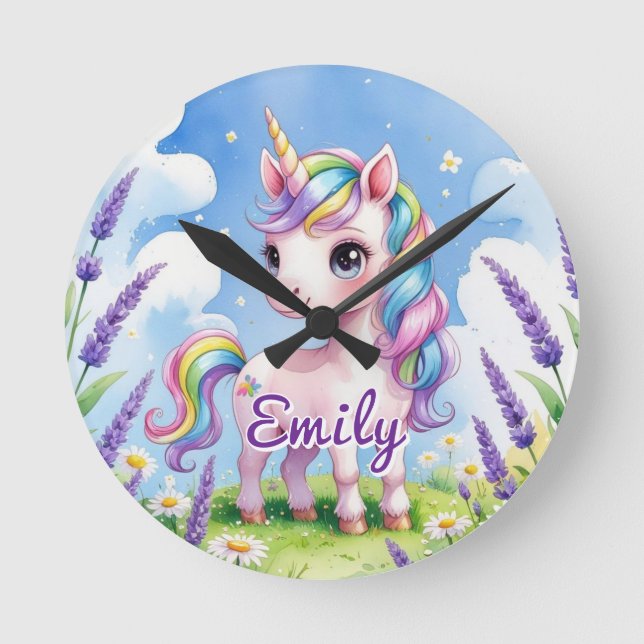 Zeilenzähler für Feldeinzeiger bearbeitbare Namens Runde Wanduhr (Vorderseite)