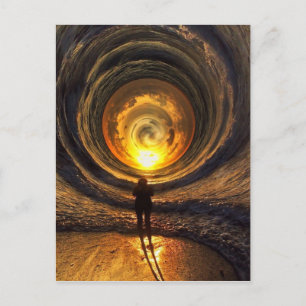 Zeit bewegt sich in Wellen   Postkarten