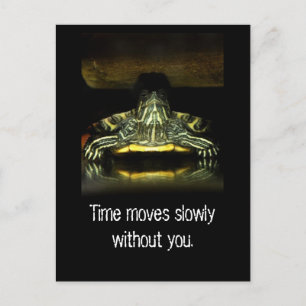 Zeit bewegt sich langsam postkarte