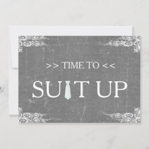 Zeit bis Suitup Blackboard Chalk Board Swirt Einladung