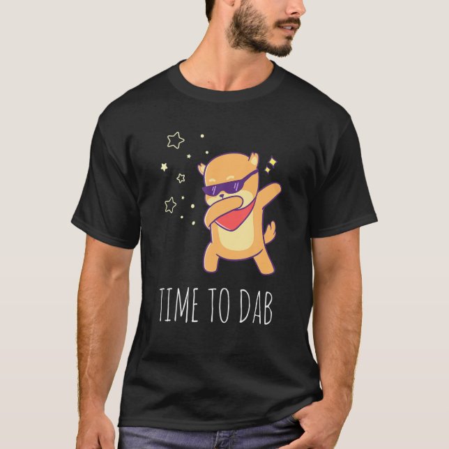Zeit bis zum Dab Funny Niedlich Kawaii Anime Shiba T-Shirt (Vorderseite)