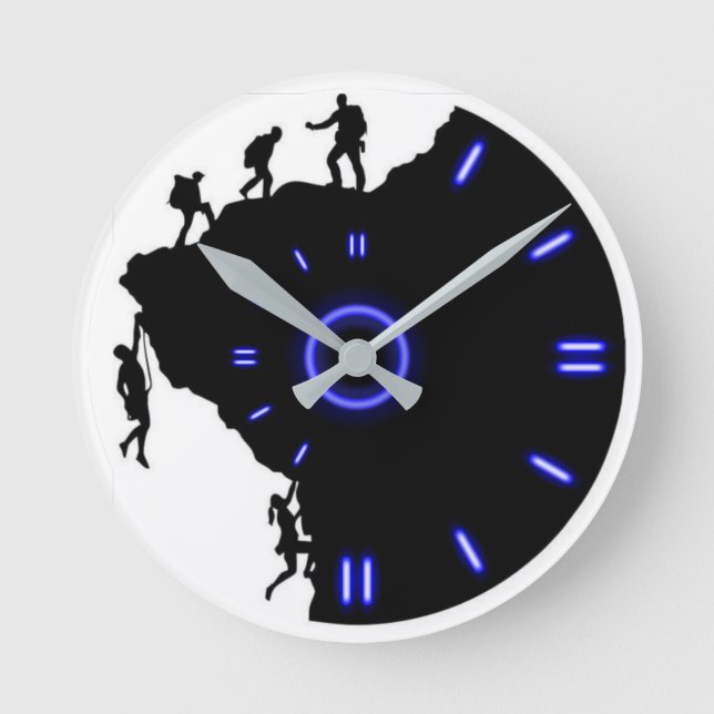 Zeit bis zum Klima Runde Wanduhr (Vorderseite)