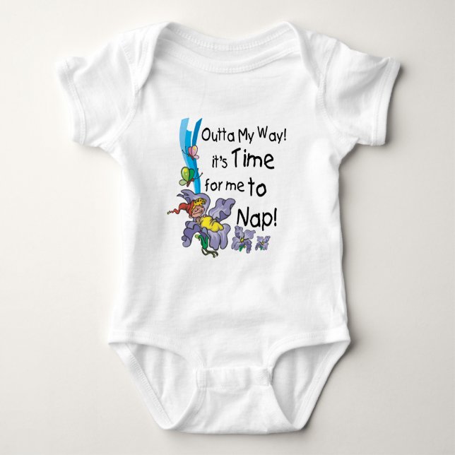 Zeit bis zum Nickerchen Baby Strampler (Vorderseite)
