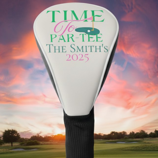 Zeit bis zum Par T-Shirt Golfplatz Bachelorette Golf Headcover (Get ready to swing into celebration with this “Time to Par-Tee” design!)