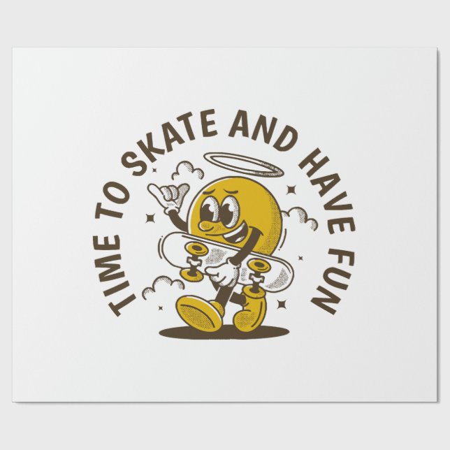 Zeit bis zum Skate Geschenkpapier (Flach)