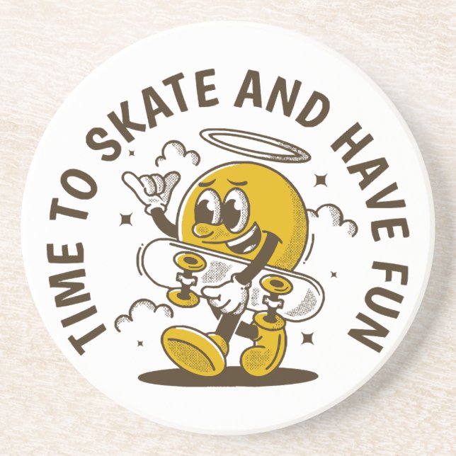 Zeit bis zum Skate Getränkeuntersetzer (Vorne)