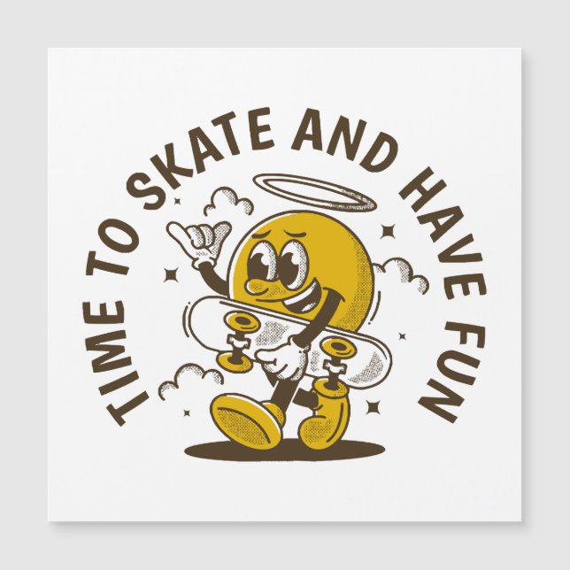 Zeit bis zum Skate Magnetkarte (Vorderseite)