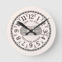 Zeit bis zum Strick der Garnuhr Runde Wanduhr
