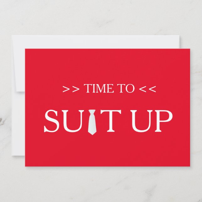 Zeit bis zur Anpassung des weißen roten Hintergrun Einladung (Vorderseite)