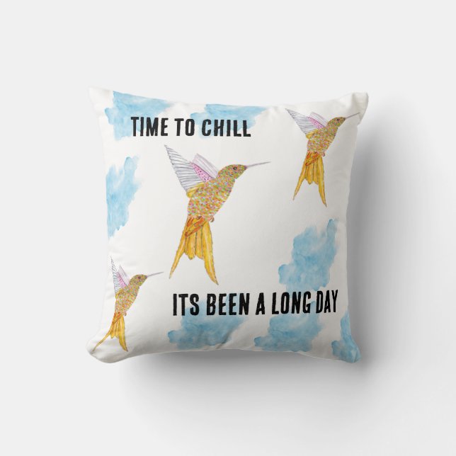 Zeit bis zur Kälte bei Humingvögeln Kissen (Vorderseite)