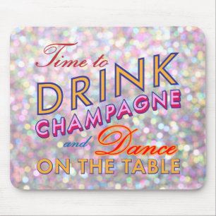 Zeit, Champagner Funkelnd farbenfrohe Maus Pad zu  Mousepad