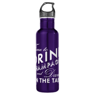 Zeit, Champagner Lila Wasser Flasche zu trinken Trinkflasche