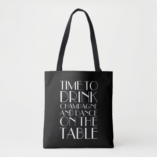 Zeit, Champagner-Tasche zu trinken - schwarz (Vorderseite)