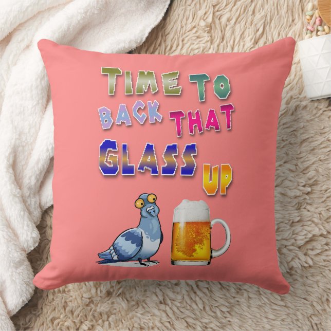 Zeit, das Glas zu stützen Kissen (Decke)
