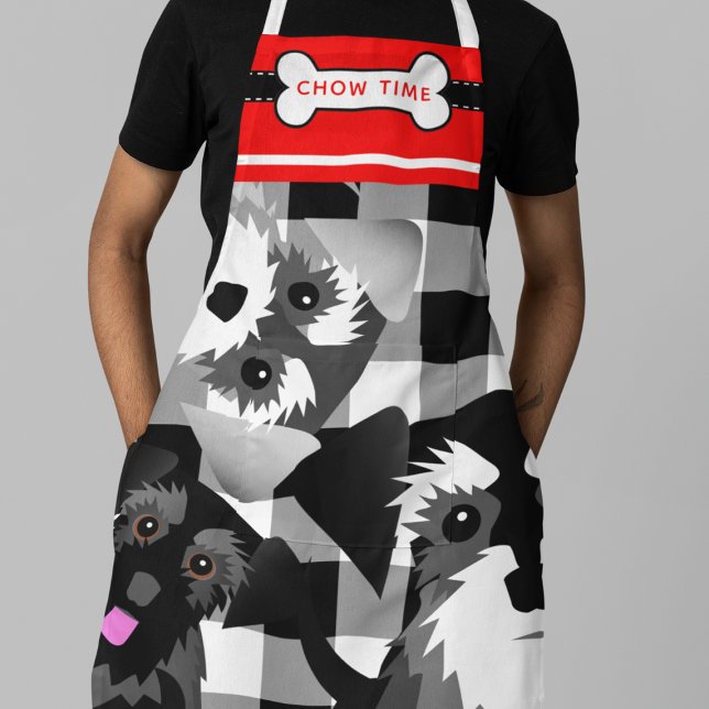 Zeit, den Schnauzers Funny Dog Lover Füttern Schürze (Von Creator hochgeladen)