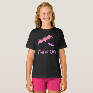 Zeit der Fledermäuse - Rosa und Lila Abstrakter Po T-Shirt
