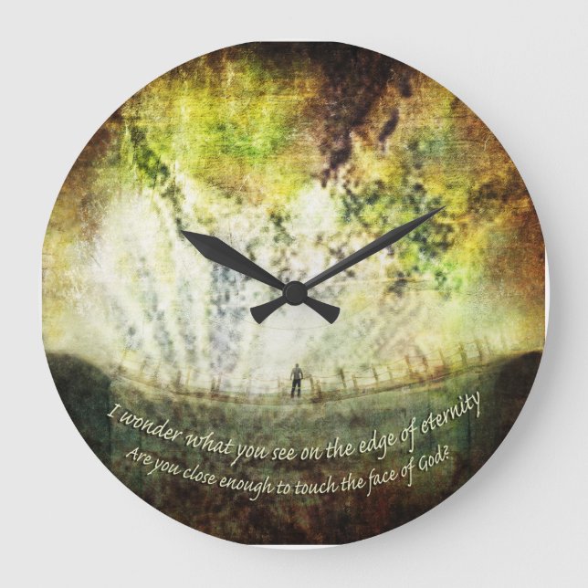 Zeit - "Der Rand der Ewigkeit" Große Wanduhr (Vorderseite)