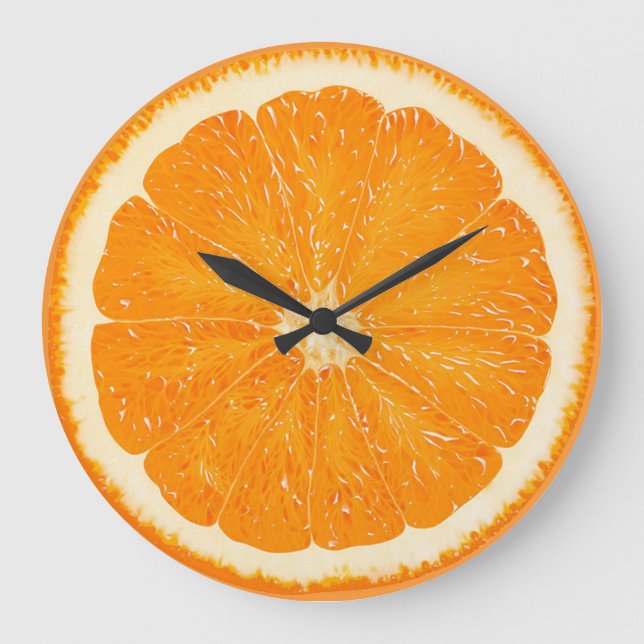 Zeit des orange Eifers Große Wanduhr (Vorderseite)