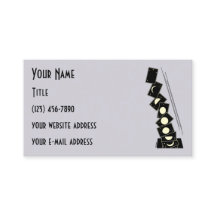 Zeit, die durch eine zentrale Visitenkarte fällt